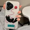 Adecuado para lana Gato Negro Pequeño Funda para Teléfono Móvil Huawei Pura80Pro Artístico de Nicho Huaweipura80Ultra