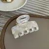 2026 Nuevo Estilo de Gama Alta Estilo Coreano Chapado en Oro Elegante Mediano Pinza para el Cabello de Tiburón para Mujer, Adecuado para Peinados Recogidos y Fijar el Cabello en la Parte Posterior de la Cabeza
