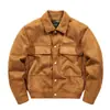 Jaqueta de camurça masculina rebelde bonita moderna primavera e outono nova casual versátil lapela retro workwear casaco masculino