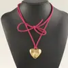 Moda Europeia e Americana Estilo Doce e Descolado Nó Livre Ajustável Corrente de Clavícula de Amor Suprimento de Joias Versátil