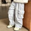 Overol de Algodón con Bolsillo Aimo Beibei para Niños 2025 Primavera Atractivo Pantalones Sueltos y Duraderos para Niños Medianos y Grandes Hombres y Mujeres