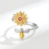 Explosiones europeas y americanas abren anillo de girasol giratorio personalidad femenina creativo anti-presión anillo de margarita anillo al por mayor