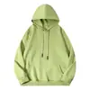Sudadera con capucha forrada de forro polar de 380 g, estilo otoño e invierno, casual, cálida, versátil, color liso, jersey grueso para hombre