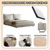 Cama tapizada de tela estilo nube en color crema para dormitorio principal, cama matrimonial con tela de terciopelo de oso, extraíble y lavable, cama de boda tapizada suave para uso doméstico