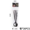 Juego de 6 cubiertos (cuchillo, tenedor y cuchara) de acero inoxidable portugués para uso transfronterizo, en bolsa de PVC, chapados en oro, vajilla para comida occidental, explosiones en Oriente Medio
