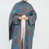 Conjunto de Cardigan Bordado com Strass Elegante Plus Size + Lenço de Cabeça Duas Peças 2026 Loriya LR1314