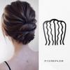 Pente de cabelo estilo coreano com cabeça de bola, pente de metal, pente reverso, grampo de cabelo simples e preguiçoso