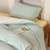 Funda de almohada de una sola pieza de algodón puro con lazo a rayas estilo Ins, funda de almohada fresca y simple 48*74 cm, fabricante mayorista estilo coreano