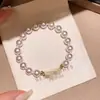 Pulseira de Pérolas Irregular Ajustável Estilo Francês, Design de Nicho, Pulseira Versátil, Luxo Leve, Sensação de Alto Padrão, Joias para Atacado
