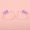 Nuevo Llavero Acrílico de Gato Hueco Lindo Dibujo Animado Decoración de Bolsa Accesorios para Joyería DIY Venta al por Mayor