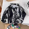 Nueva camisa casual de seda de hielo de manga larga estampada para niños y niñas, transpirable, con cuello de solapa de dibujos animados, fresca y guapa, para primavera y otoño