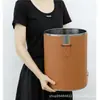 Cubo de Basura de Cuero para Uso Doméstico y Comercial, Gama Alta, para Dormitorio, Oficina, Comedor, Sala de Estar, Doble Capa, Baño, Modelo Nuevo