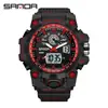 Reloj Electrónico de Moda Transfronterizo Sanda para Hombre Resistente al Agua Luminoso Despertador Multifuncional Reloj Deportivo para Hombre en stock Suministro Directo