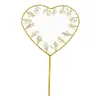 Nuevos Toppers en Forma de Corazón para Hornear Pasteles para Niños, Elegantes Decoraciones Románticas de Cristal, Decoraciones Dulces de Perlas al por Mayor