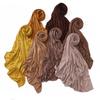 Nuevo Bufanda Larga Suave de Modal Color Sólido con Salpicaduras Doradas Transfronteriza Suéter de Algodón Mercerizado Elástico Bufanda Envolvente para la Cabeza para Mujer Chal