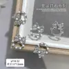 Copos de Nieve Navideños Circonita Joyería Arte de Uñas Diamante Lote Completo Diamante Brillante Dorado y Plateado Guirnalda de Lazos Campana Accesorios para Uñas