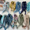Lenço Quadrado Floral Estilo Coreano para Mulheres 2025 Novo Lenço de Cabeça de Algodão e Linho Faixa de Cabelo Gravata Lenço Decorativo Versátil Retrô Lenço de Pescoço