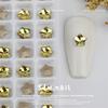 Nueva manicura 5 * 5 mm pentagrama estrella diamante plano mini oro citrino estrella de mar usar uña DIY pegar diamante