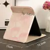Espejo de Maquillaje Plegable de Tulipan Espejo de Maquillaje Portátil de Mano Espejo de Tocador Simple de Escritorio para Estudiante de Dormitorio