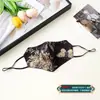 Mascarilla de Seda Hilo Xiangyun Cuatro Estaciones Estampada Doble Capa Esquina del Ojo Correa para la Oreja Ajustable Protección Facial Estilo Occidental de Alta Gama
