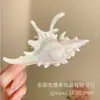 Presilha de Cabelo Grande Concha de Princesa Sereia 2026 Estilo Praia de Verão Presilha Tubarão Presilha de Cabelo de Alta Qualidade para Penteado no Topo da Cabeça