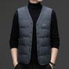 Chaleco ligero de plumón para hombre, para otoño e invierno, chaleco interior cálido para hombres de mediana edad, chaleco de cuello en V, ropa para papá Lh8612