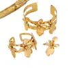 Brazalete de Flor Exagerada Retro Personalizado de Venta Caliente Europea y Americana Juego de Anillos Adecuado para que las Mujeres lo Usen en Fiestas Diarias