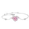 Collar de Plata de Ley S925 Daji Maid Estilo Café Corazón Guardián para Mujer, Colgante de Corazón de Lujo Ligero Nicho de Gama Alta