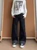 Pantalones vaqueros de lunares para hombre, diseño de calle retro americano, nueva marca de moda 2026, corte holgado, pantalones rectos adelgazantes