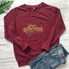 Sudadera con estampado de calabaza de Halloween, camiseta informal y bonita