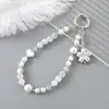 Pulsera de Cadena con Perlas de Flor de Cerezo Bicolor Estilo Coreano Ins Colgante para Teléfono Bolso Versátil de Moda Accesorio