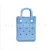 Bolsa de Playa de EVA Estilo Coreano con Opciones de Accesorios DIY, Bolso de Mano, Moda Europea y Americana, Bolso Perforado Lindo de Celebridad de Internet, Bolso Cruzado