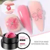 Gel para extensión de uñas en lata, esculpido y modelado sólido, sin necesidad de forma de papel, no pegajoso, parches de extensión de uñas rápidos