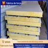 Painel de Telhado Sanduíche de Lã de Vidro Resistente ao Fogo Isolamento Térmico Chapa de Aço Colorida Perfilada em Ambos os Lados Painel Sanduíche de Lã de Vidro