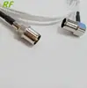 Ensamblaje de cable coaxial de 75 ohmios RF plata de alta pureza TV Ultra HD macho TV macho curvo Cable