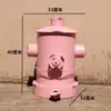Estilo industrial de hierro retro personalidad creativa hidrante de incendios grande con tapa pie cubo de basura de metal sala de estar exterior barril