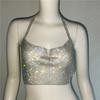 Amazon Nova Europa e Americana Cross-border Mulheres strass lantejoulas Sling Nightclub Party Spice Girls strass Top