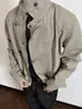 Chaqueta de Solapa con Botón de Avión Desgastado para Hombre y Mujer en Primavera y Otoño Estilo Retro Americano Vintage Chaqueta de Trabajo Corta