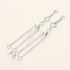 Accesorios de joyería DIY chapados en oro de 18k con retención de color, cierre de langosta ajustable, cadena de extensión, pieza de conexión, hebilla redonda, cadena de acabado para pulsera
