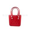 Bolsa de Agujeros de Eva Estilo Coreano, Bolso de Mano con Accesorios DIY, Bolsa de Almuerzo de Almacenamiento, Bolso de Playa Moderno y Lindo