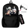 Mochila de dibujos animados de dos piezas, bolsa para portátil, bolsa de almacenamiento