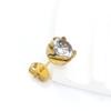 Aretes de Flor Giratoria de Diamante Pequeños Frescos Estilo Japonés y Coreano para Mujer Ins Nicho Gama Alta Versátiles Elegantes Joyería para Orejas de Acero de Titanio