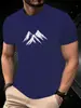 Verano Europeo y Americano Más Vendido Tendencia de Moda Casual para Hombre Camiseta Versátil Simple de Manga Corta con Impresión Digital 3D