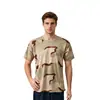 Camiseta Camuflada para Esportes ao Ar Livre de Manga Curta, Camiseta Camuflada de Manga Curta para Treinamento e Exercícios ao Ar Livre, para Montanhismo e Caminhada, Respirável e de Secagem Rápida