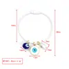 Nuevo colgante de ojos azul oscuro anillo de perla de imitación azul llavero colgante para llave de coche joyería europea y americana al por mayor