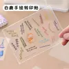 Pegatinas de Transferencia de Texto Escrito a Mano Ciervo Blanco Creativas Simples Citas Sanadoras Autoadhesivas Decorativas DIY Pegatinas para Funda de Teléfono