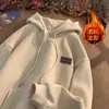 Sudadera con capucha americana para hombre y mujer Primavera y Otoño Oversize Tendencia Marca Ropa de hombre 2024 Nueva Sudadera con capucha simple