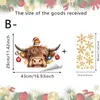 Adesivos eletrostáticos de Natal em desenho animado para janelas, adesivos para vitrines, para uso em shoppings, lojas e casas, para decorações de feriado, adesivos de vidro sem cola