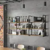 Estantes de hierro para pared para salones de peluquería y uñas, estantes para barberías, estanterías, estanterías de pared, vitrinas de pared para vino