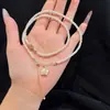 Asistiendo a la Fiesta del Té~Collar de Perlas Camelia, Cadena para Clavícula Estilo Retro Francés, Exquisita Cadena para el Cuello de Lujo Ligero de Alta Gama, Nuevo Artículo Más Vendido